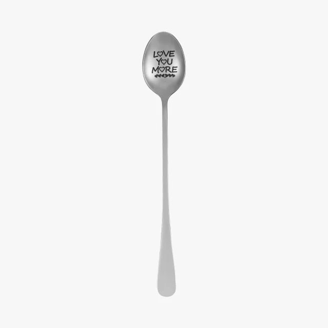 'Love You More' Engraved Spoon Browze