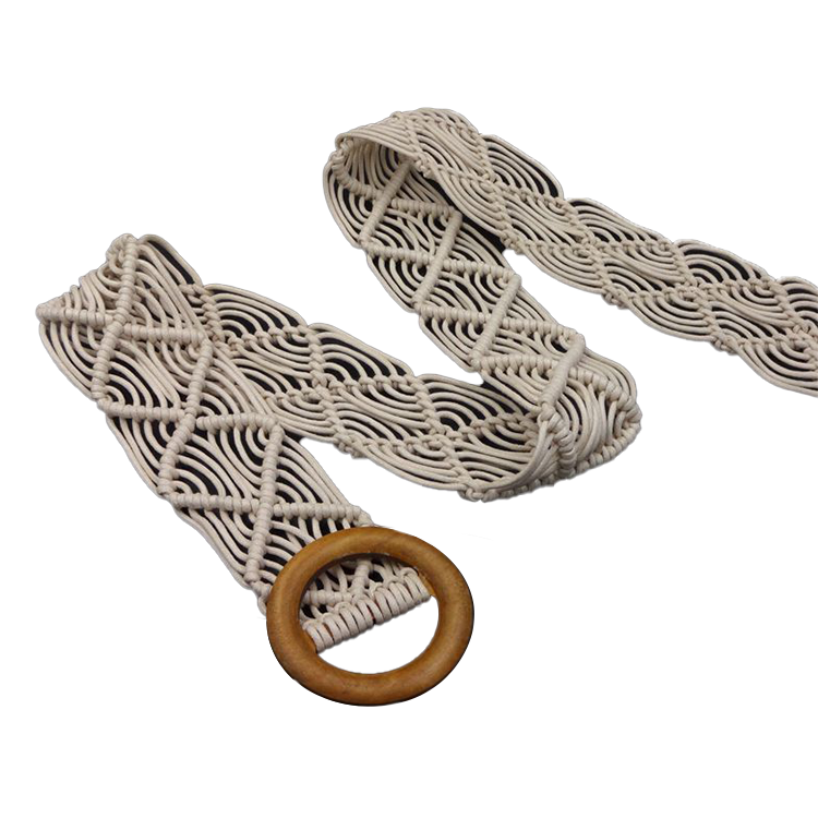 Woven Rattan Straw Waist Belt CS Accessory Partners
