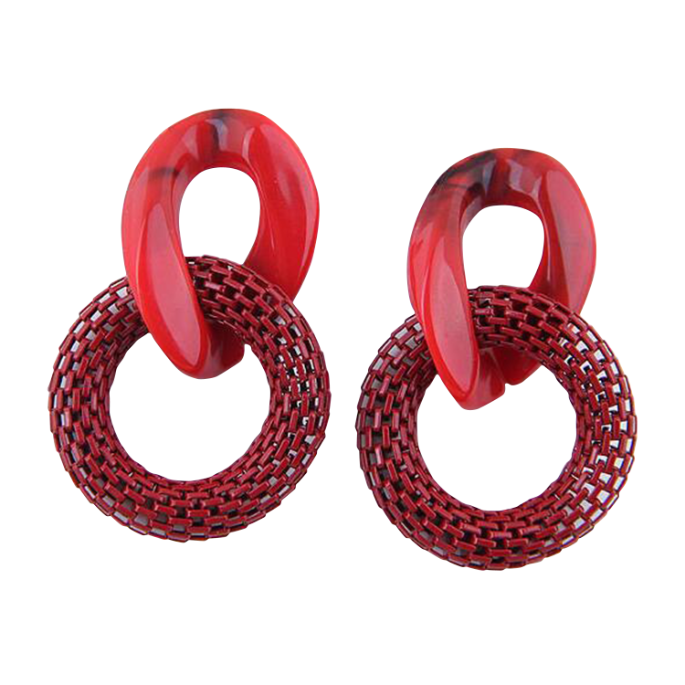 Acrylic Mesh Chain Earrings CS Accessory Partners