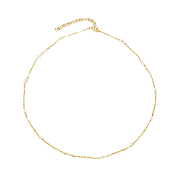 18K Gold-Plated Pearl Necklace CS Accessory Partners