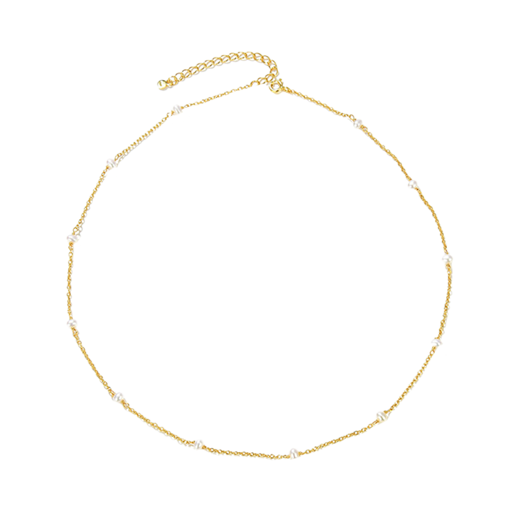 18K Gold-Plated Pearl Necklace CS Accessory Partners
