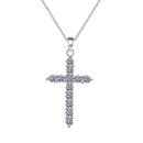 925 Silver 36 Points Moissanite Diamonds Cross Shape Pendant Necklace CS Accessory Partners