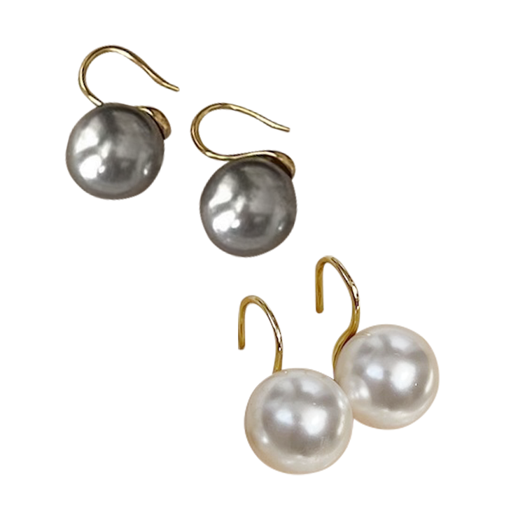 Austria Shijia Pearl S925 Sterling Silver Gold-Plated Earhooks CS Accessory Partners