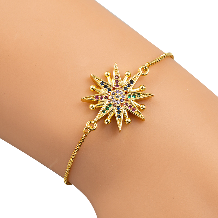 18K Gold Plated Star Shape Micro-Inlaid Zircon Bracelet CS Accessory Partners