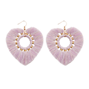 Boho Heart Shape Tassel Earrings CS Accessory Partners