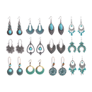 American Turquoise Retro National Style Earrings Set, Bohemian Earrings, 12 pairs Assorted CS Accessory Partners