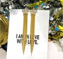Rhinestone Star Tassel Earrings CS Accessory Partners