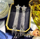 Rhinestone Star Tassel Earrings CS Accessory Partners