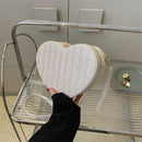Heart Shape Straw Shoulder Bag CS Accessory Partners