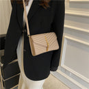 Faux Leather Chevron Pattern & Tassel Detail Handbag CS Accessory Partners