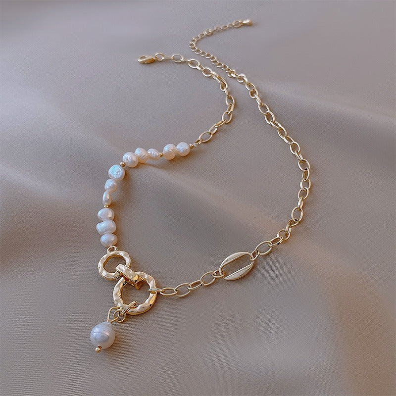Gold Plated Pearl Chain Necklace CS Accessory Partners