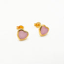 18k Gold Plated Chunky Heart Earrings CS Accessory Partners