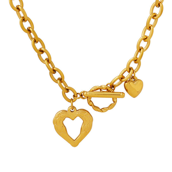 Chain Necklace With Heart Charm CS Accessory Partners