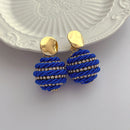 Braided Rope Earrings With Rhinestones CS Accessory Partners