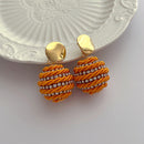 Braided Rope Earrings With Rhinestones CS Accessory Partners