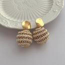 Braided Rope Earrings With Rhinestones CS Accessory Partners