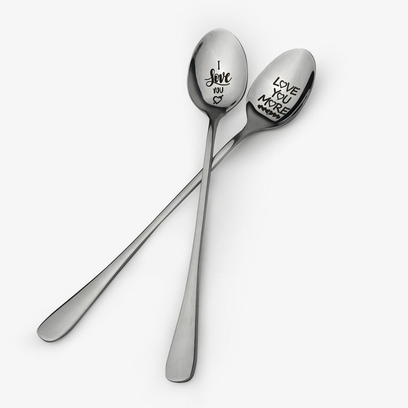 I Love You and Love You More Spoon Set Browze
