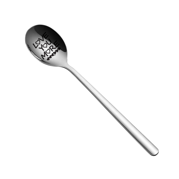 'Love You More' Engraved Spoon