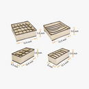 Foldable Drawer Organizer Set 4-Piece Browze