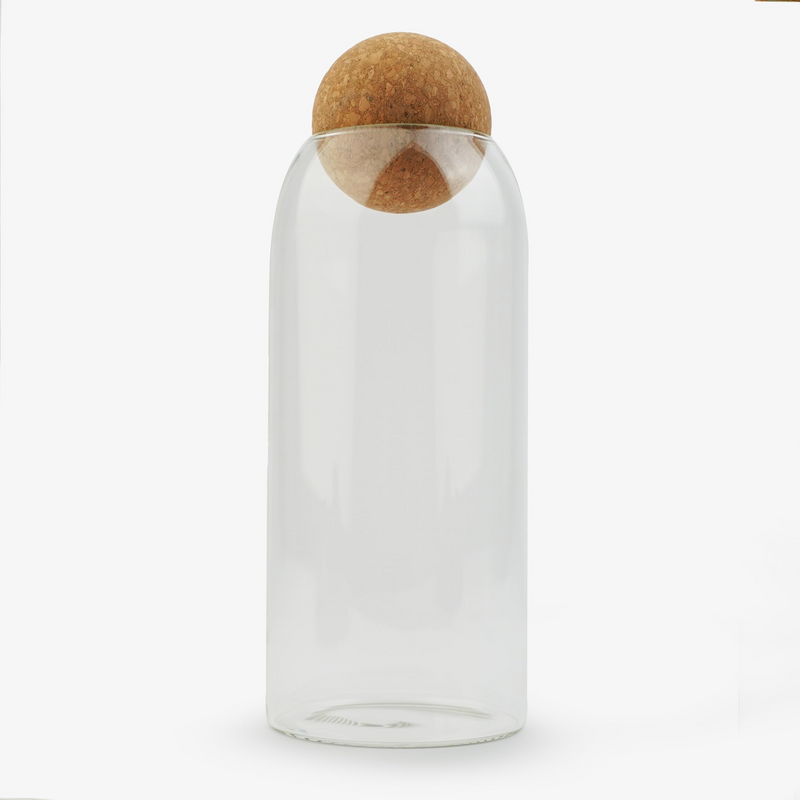 Cork Ball Lid Glass Jar Browze