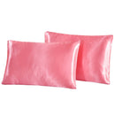 Queen Satin Poly Pillowcase Set 2-Piece Browze