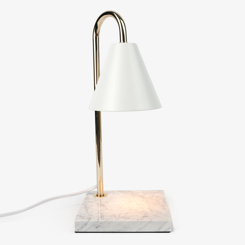 Desk Lamp Candle Warmer with Marble-Pattern Base Browze