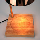 Aromatherapy Candle-Melting Lamp with Wooden Base Browze