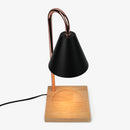 Aromatherapy Candle-Melting Lamp with Wooden Base Browze