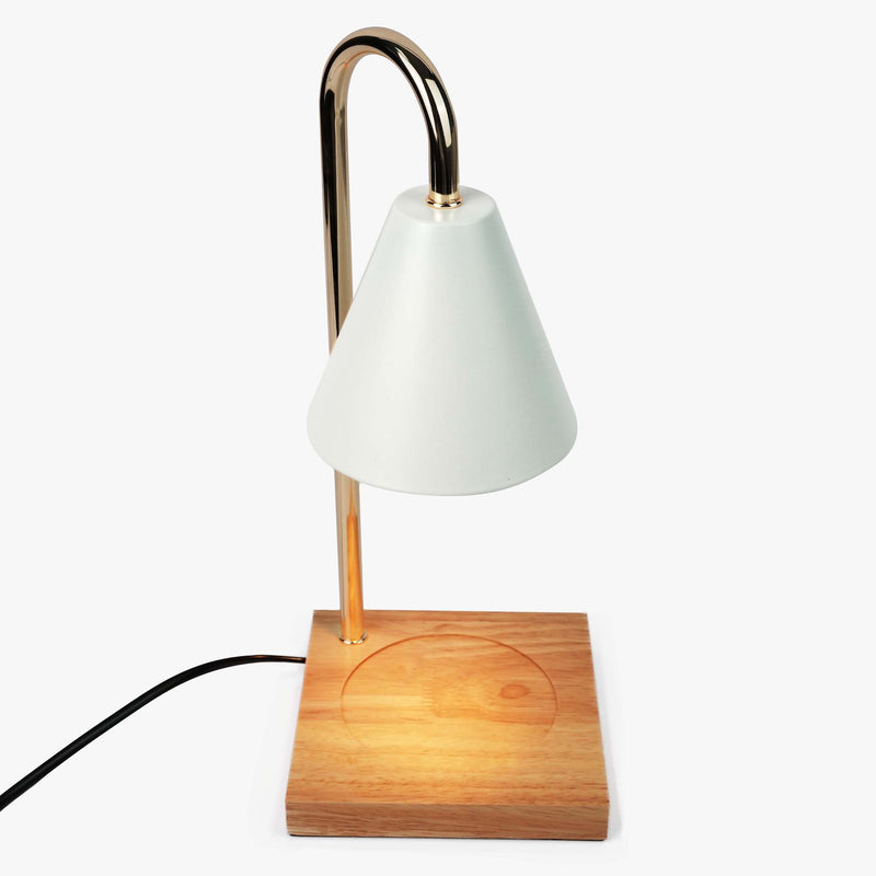 Aromatherapy Candle-Melting Lamp with Wooden Base Browze