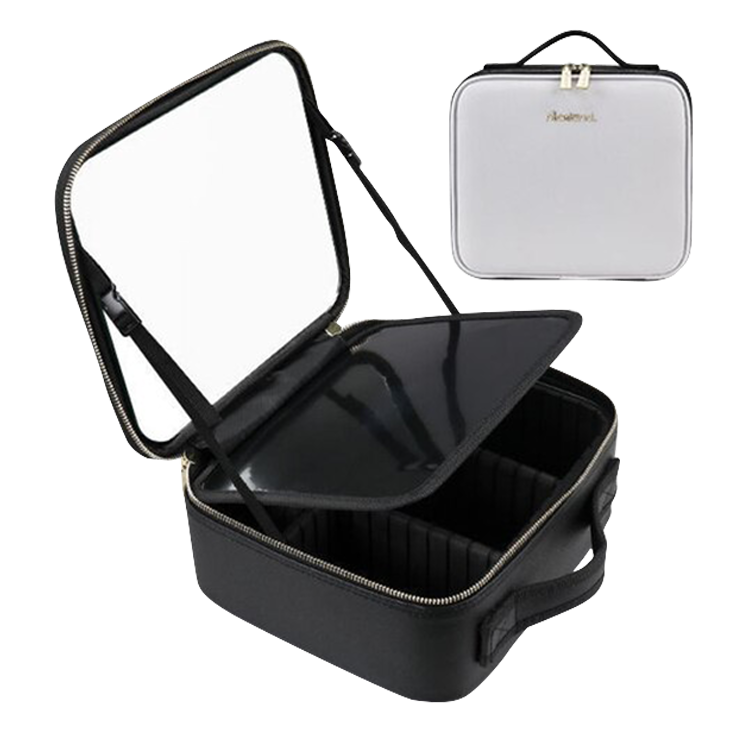 Cosmetic Case With LED Mirror Browze
