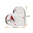 Cardinal Acrylic Heart Memorial Browze Factory