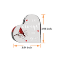 Cardinal Acrylic Heart Memorial Browze Factory