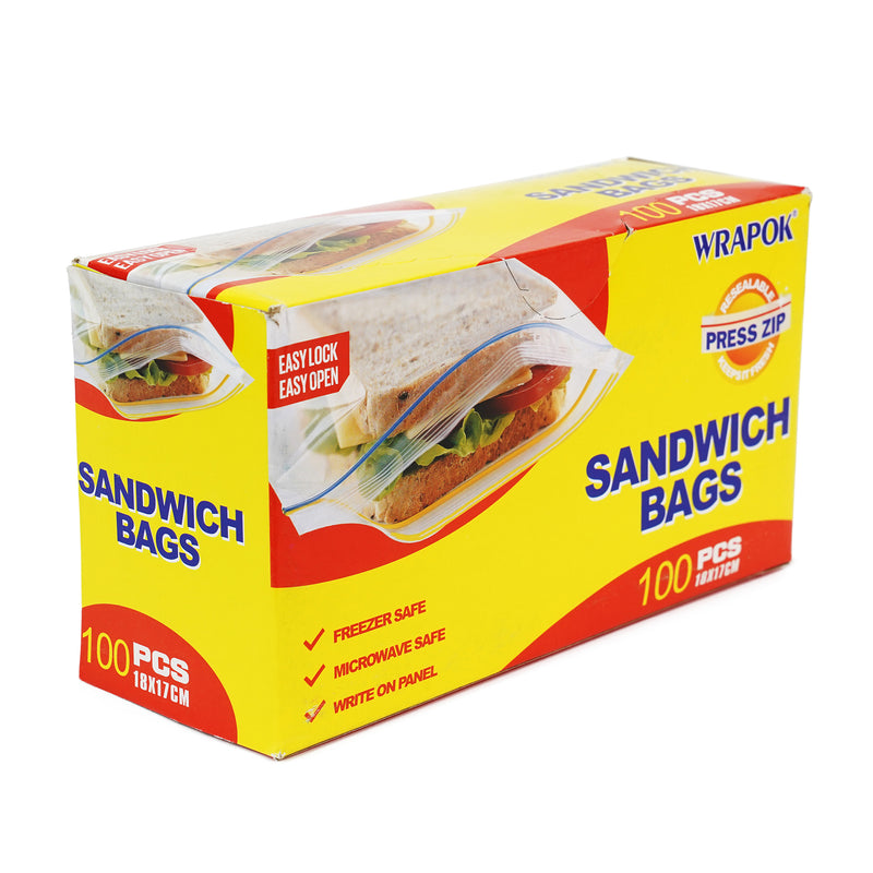 Reseable Sandwich Bags 100 Piece Browze