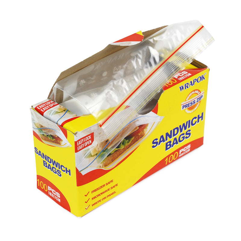 Reseable Sandwich Bags 100 Piece Browze