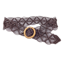 Woven Rattan Straw Waist Belt CS Accessory Partners