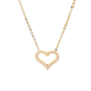 Rhinestone Heart Pendant Necklace CS Accessory Partners