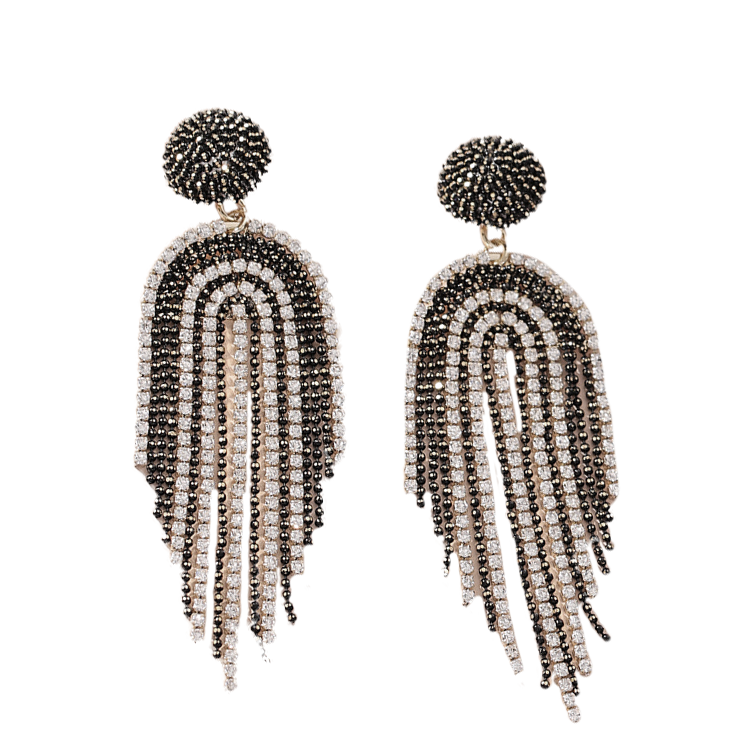 Shiny Beads Tassel Earrings CS Accessory Partners