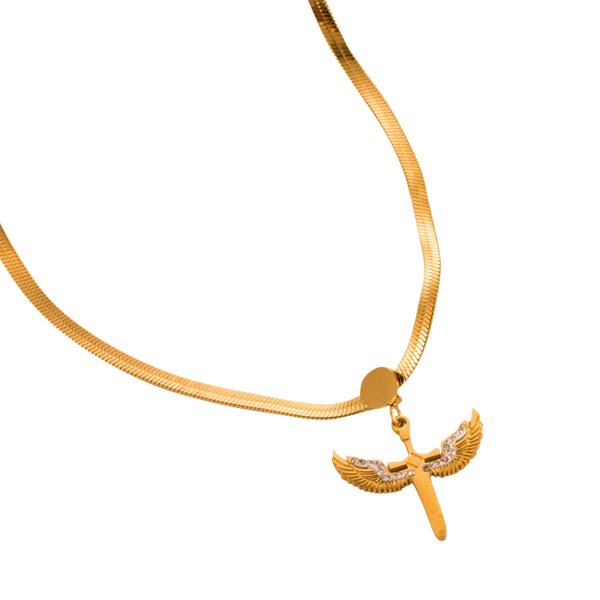 Gold Plated Necklace - Pendant Wing CS Accessory Partners