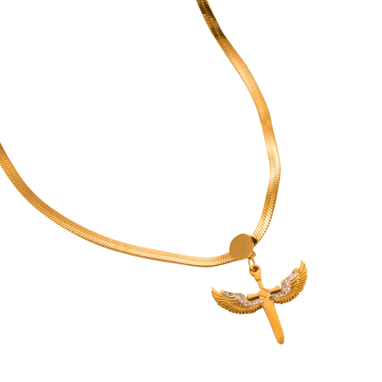 Gold Plated Necklace - Pendant Wing CS Accessory Partners