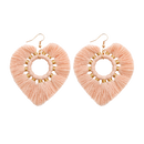 Boho Heart Shape Tassel Earrings CS Accessory Partners