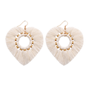 Boho Heart Shape Tassel Earrings CS Accessory Partners