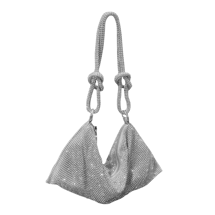 Glitter Rhinestone Knot Detail Handbag CS Accessory Partners