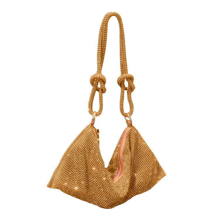 Glitter Rhinestone Knot Detail Handbag CS Accessory Partners