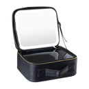 Cosmetic Travel Case With Magnify LED Mirror Browze