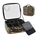 Cosmetic Travel Case With Magnify LED Mirror Browze