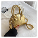 Metallic Crocodile Print Handbag Comment Sold