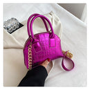 Metallic Crocodile Print Handbag Comment Sold