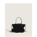 Rhinestone Handle Pleated Cloud Handbag CS Accessory Partners