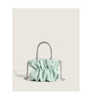 Rhinestone Handle Pleated Cloud Handbag CS Accessory Partners