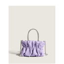 Rhinestone Handle Pleated Cloud Handbag CS Accessory Partners